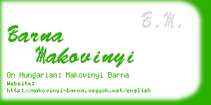 barna makovinyi business card